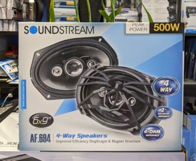 SOUNDSTREAM AF.694 6 X 9 INCH ARACHNID SERIES 4-WAY CAR SPEAKERS