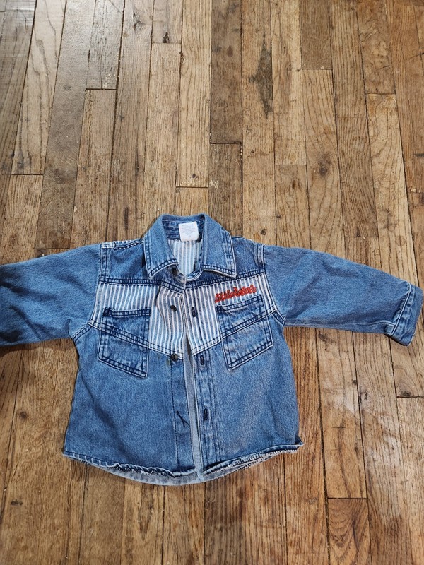 Vintage Little Rebels Denim Pinstripe 2t Jacket