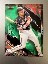 2024 Topps Finest Joey Meneses 17/35 Uncommon Level Green Refractor SSP #124