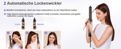 Haarbürste Haarstyler 5-in-1 , Airstyler, Lockenstab, Haarstyler, Hair dryer - Bild 17 von 23