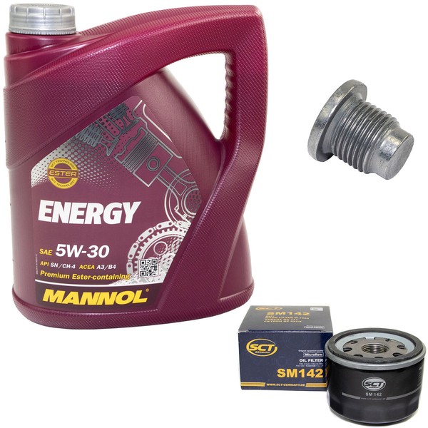 MotoröL ÖLfilter SM142 5W30 4Liter + ÖLablassschraube FüR Dacia Renault Laguna-image