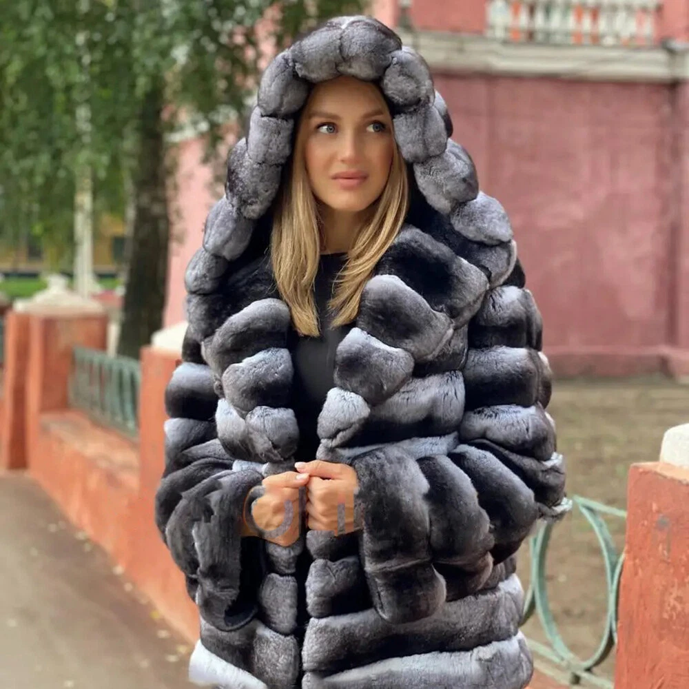 Rex Rabbit Fur Jacket with Hood