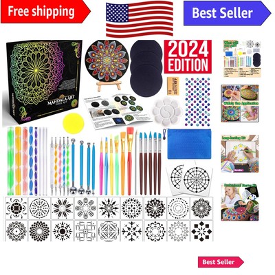 Professional Mandala Dot Painting Set - Easy Clean Tools & Step-by-Step Guide