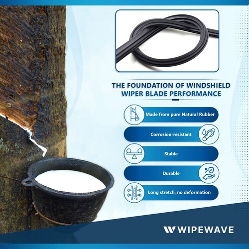 2pcs Wiper blades Set for Honda Civic 17-21 Front Windscreen | WipeWave - Picture 5 of 7