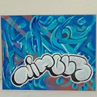 Nimbus Canvas Panel Art Original 10x8 Ooak Acrylic Graffiti Modern Throwie Style