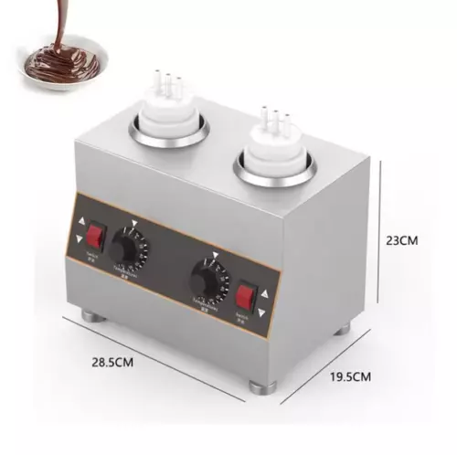 2 Bottles 1300ML Commercial Electric Sauce Warmer Jam Cheese Heat Machine Melter - Picture 3 of 13