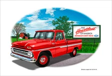 1965 C10 Chevrolet Pickup Truck w/Chrome Strip Muscle Car Art Print - 13 colors