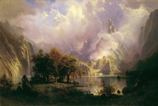 Albert Bierstadt - Rocky Mountain Landscape Giclee Fine Art Print on Canvas 36"