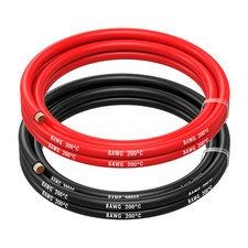 8 AWG - 10mm² Battery Electrical Cable Red and Black 5ft 1.5m  1050 Core Strands