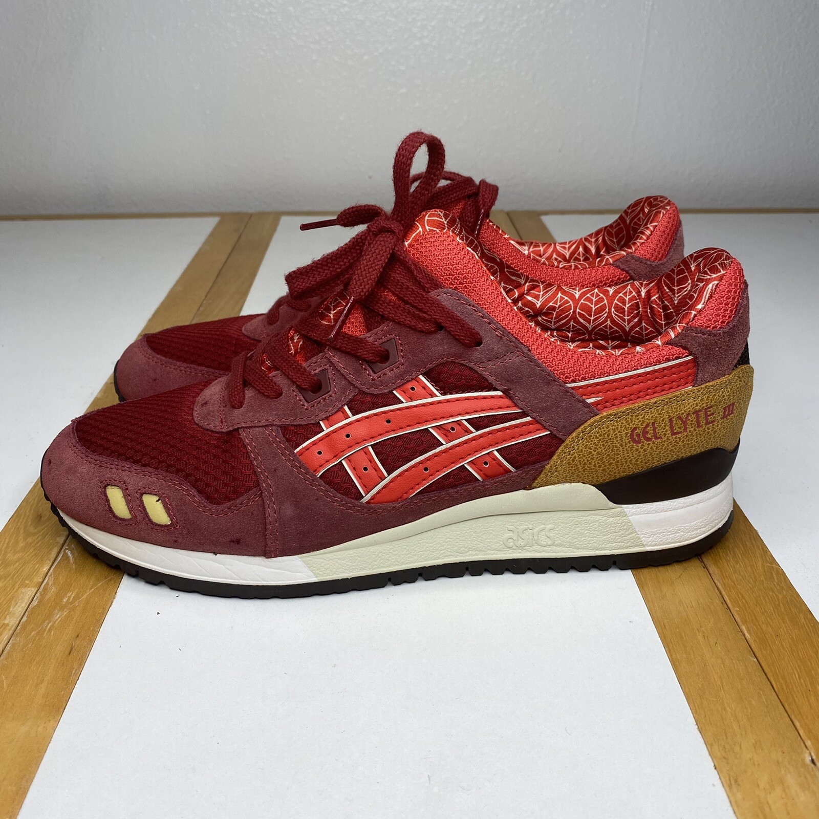 Asics 3 III (Burgundy / Fiery Red) [HN514-2523] Tiger Size 9.5 | eBay