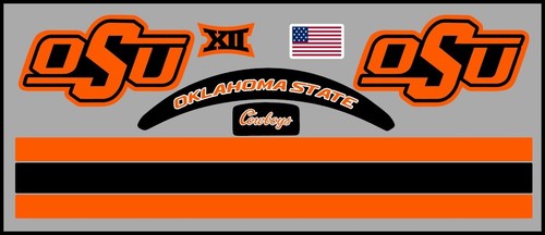 FULL SIZE Oklahoma State Cowboys Helmet Decals - 8 designs to choose from - Picture 10 of 11