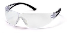 Pyramex Cortez Safety Glasses with Black Temples and Clear Lens