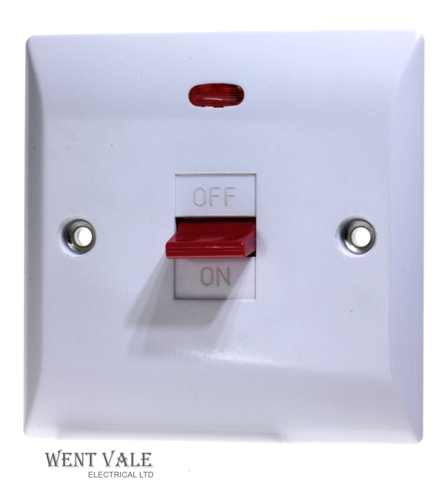 Super Switch Silk Range - SW22 - 45a Double Pole Switch with Neon