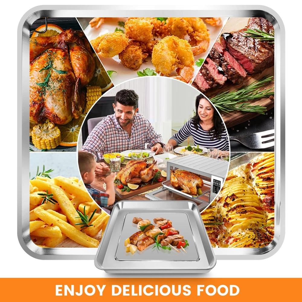 Non-Stick Air Fryer Baking Pan for Nuwave Bravo 12-in-1 21 Qt Toaster Oven 11.2x10.5 Inches Non-Stick Air Fryer Baking Pan for Nuwave Bravo 12-in-1 21 Qt Toaster Oven 11.2x10.5 Inches