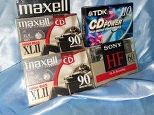 MAXELL TDK SONY HIGH BIAS SEALED XLII 90 MIN CASSETTES EXC COND QUALITY STORED  