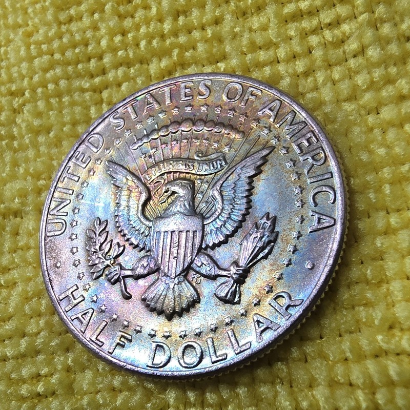 1979 D Kennedy Half Dollar Amazing Rainbow Toning!!!!!