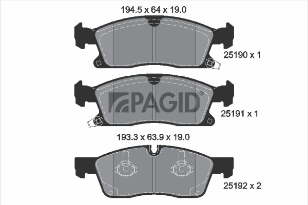 Bremsbelagsatz BremsklöTze FüR Jeep Grand Cherokee IV WK WK2 Dodge Durango-image