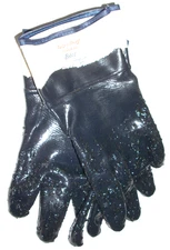 Showa Best Black Nitri-Pro Gloves Textured Nitrile Coating w Gauntlet Cuff Large