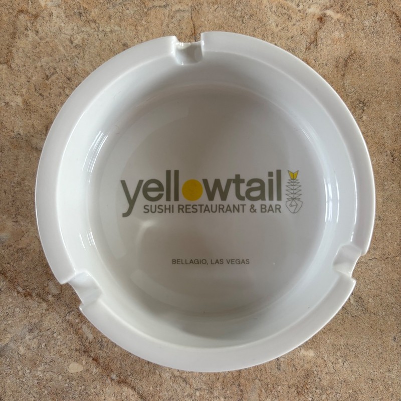 Yellowtail Sushi Restaurant & Bar Ashtray Bellagio Las Vegas White Small Nevada