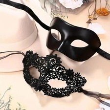 Couple 2pcs Masquerade Masks Venetian Costume Ball Wedding Cosplay Party Mask