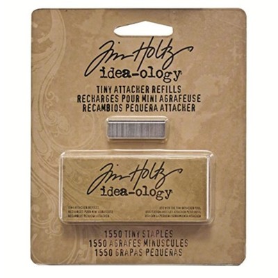 Tim Holtz Idea-ology Metal Tiny Attacher Refills Box of 1550 Staples .25 Inch...