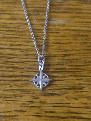 #ad #ad Rhodium Plated 925 Sterling Silver Northern Star CZ Necklace STP01767 $15.00