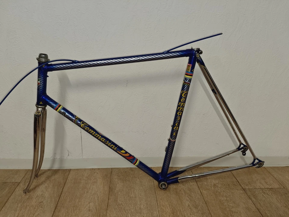 Klassiker Tommasini Rennrad Rahmenset Rh:58,5 cm Columbus SLX Rohr Blau