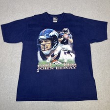 Vintage Denver Broncos John Elway NFL Pro Player Football Tshirt, Size XL