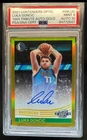 2021-22 Contenders Optic Luka Doncic 1984 Tribute Auto Gold #9/10 PSA 9