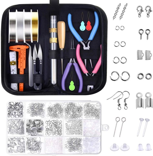 Schmuckherstellungs-Werkzeug-Set Mit Perlennadeln Zange Elastischer Schnur-image