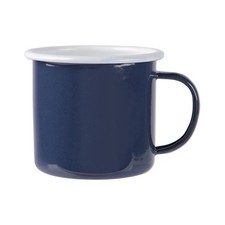 Coloured Enamel Mugs Home Outdoor Metal Camping Tea Coffee Hot Drinks Cups 375ml