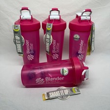 4 New Pink Blender Bottle Classic Shaker Bottle Protein Shakes - Size 28oz