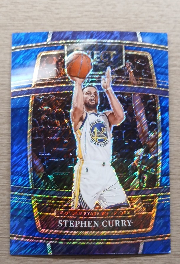 2021-22 Panini Select - Concourse Stephen Curry #94 Blue Shimmer Prizm