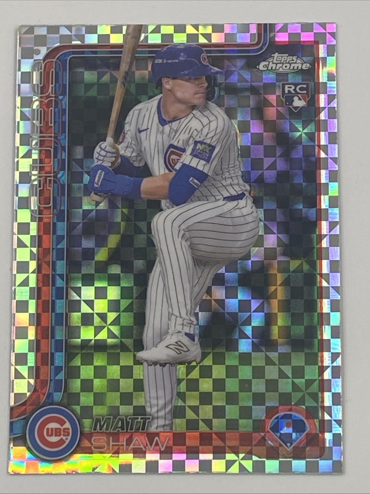 Matt Shaw 2025 Topps Chrome Baseball #219 Rookie X-Fractor Parallel Cubs (RC)