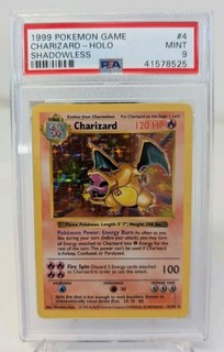 CHARIZARD #4 PSA 9 SHADOWLESS BASE SET HOLO 1999 POKEMON HOLY GRAIL AUCTION