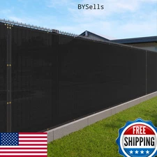 Windscreen4less 6x12ft Heavy Duty Privacy Fence Screen Shade Net, Outdoor Black