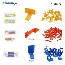 100Pack Dental Sensor Holders Disposable Adhesive Holders Red/Blue/Yellow New