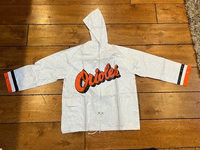 VINTAGE BALTIMORE ORIOLES SGA RAIN COAT YOUTH SMALL 1980'S