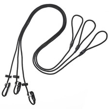 3 Pcs Slip Leash for Dogs 4.6ft Black Adjustable Training Lead Rope Heavy Dut...