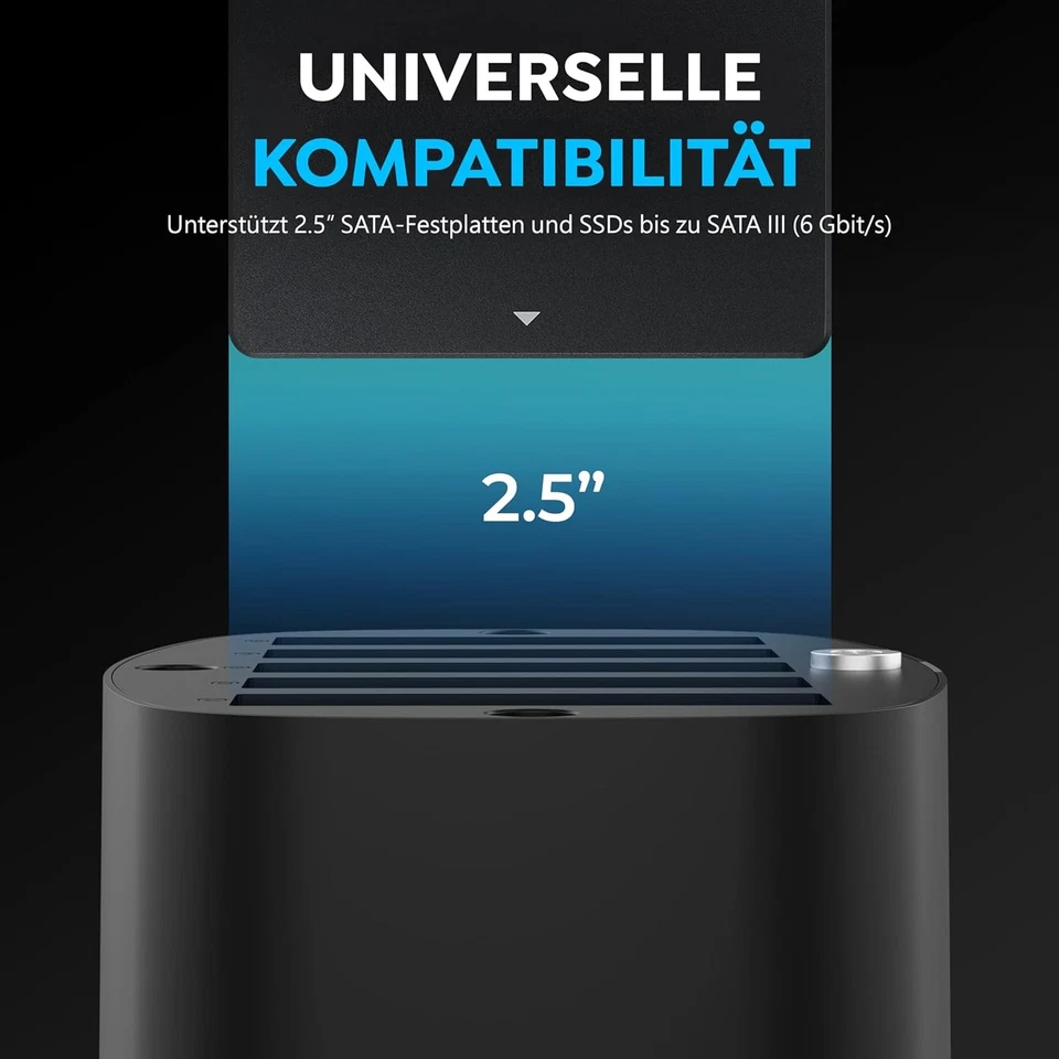 SABRENT 5 Bay Dockingstation 2.5 Festplatten USB C 10Gbps SATA HDD & SSD Dock - Bild 4 von 4