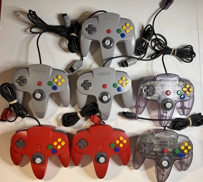 NEED NEW JOYSTICK - 7x Nintendo 64 N64 Controller Official - Tested