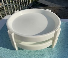 2 Vintage Tupperware # 511 Divide-A-Rack Pie Stackers USA Made 1 Has Texture