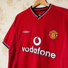 Manchester United 2002-03 Home Jersey Kit Vodafone Size XS 