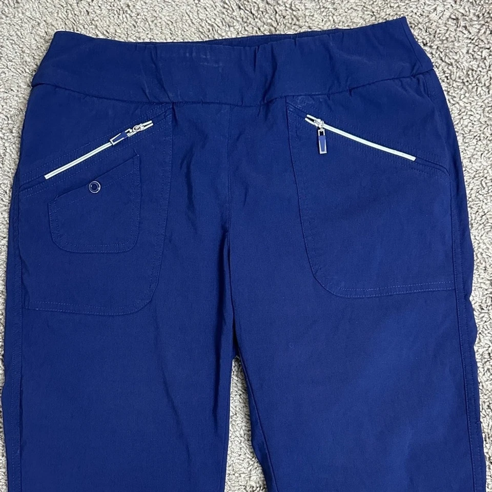 Pantalones al tobillo de golf para mujer Jamie Sadock elegantes azul marino talla 8 Foto 2 de 4