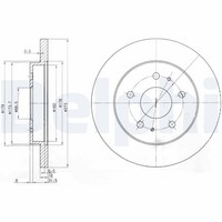 2X Bremsscheibe Delphi BG3607 FüR Terios Daihatsu J122 4WD J100 J102 VVT 4X4 LPG