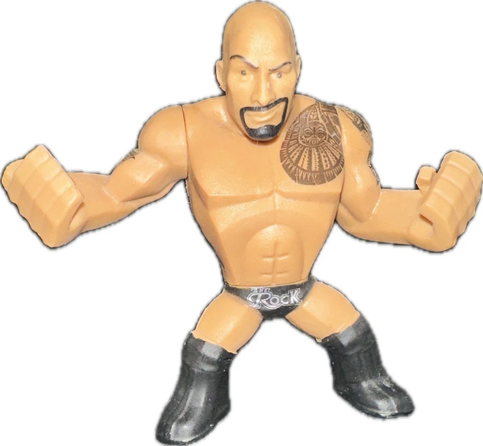 WWE Rumblers THE ROCK Traje Negro Suelto Foto 4 de 4