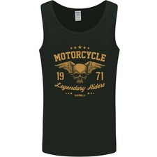Motorcycle Legendary Riders Biker Motorbike Mens Vest Tank Top