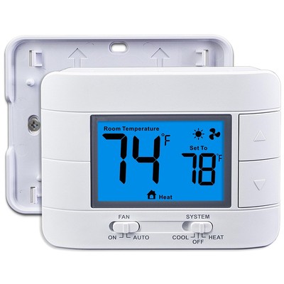 Non-Programmable Thermostats for House, Single-Stage 1 Heat/ 1 Cool, Simple Ther