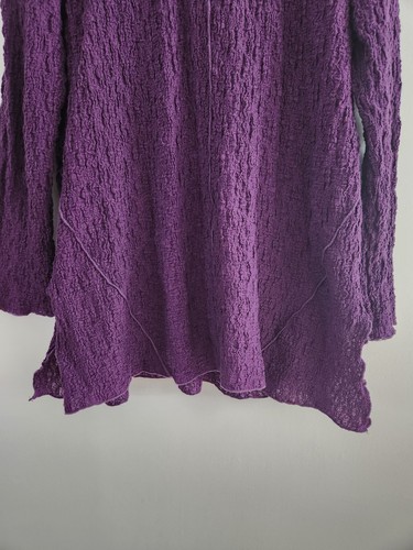 Soft Surroundings Purple Top Crinkle Large Tunic Shirt Dress Stretch Rowan Artsy - Picture 12 of 15