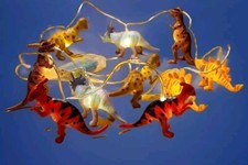 Dinosaur - String Of 10 Dinosaur LED Lights - Wall/Home Decoration